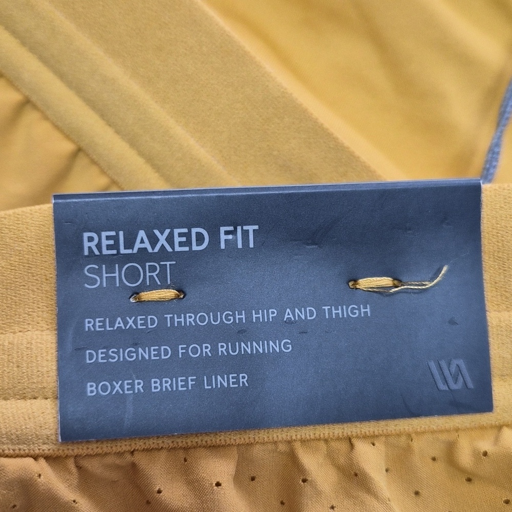 VRST Mens XXL 5" Accelerate Running Shorts Yellow Sunset Relaxed Fit NWT - Picture 9 of 9